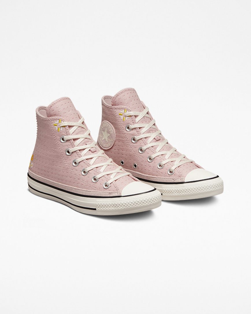 Zapatillas Altas Converse Chuck Taylor All Star Autumn Embroidery Mujer Gris Limón | PE 54PW7L